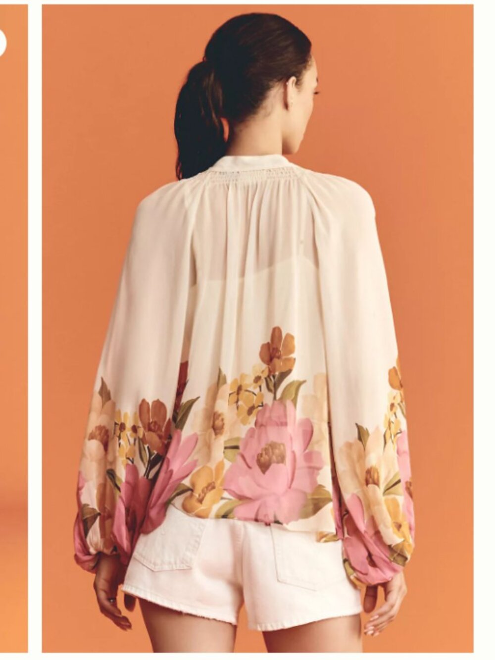 FARM Rio Balloon Sleeve High-Neck Blouse size Small NWT - Picture 3 of 10